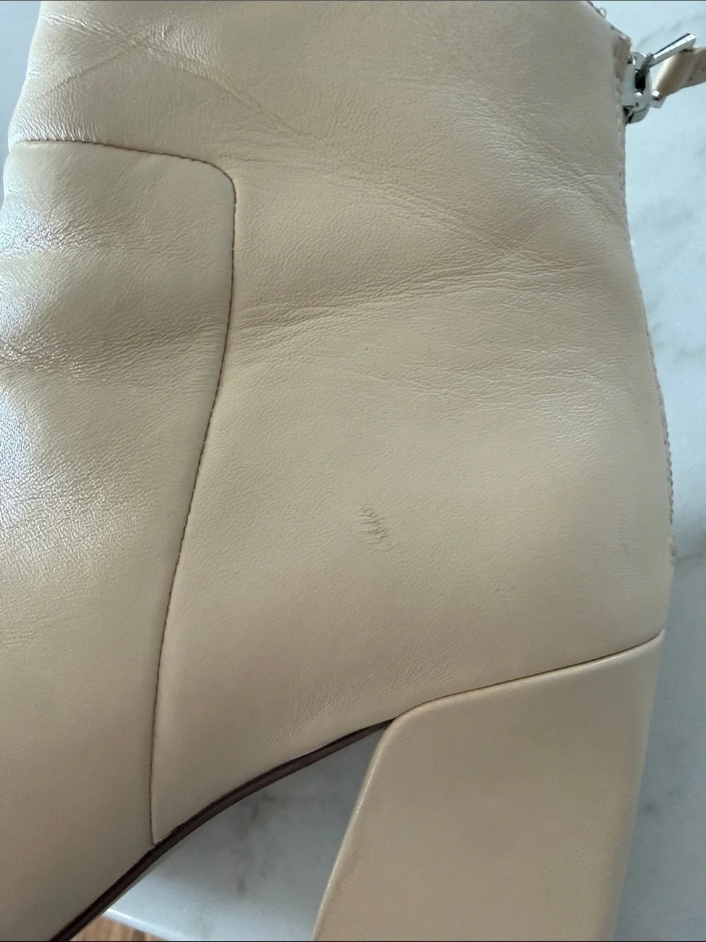 Franco Sarto Cream Pointed Toe Ankle Booties